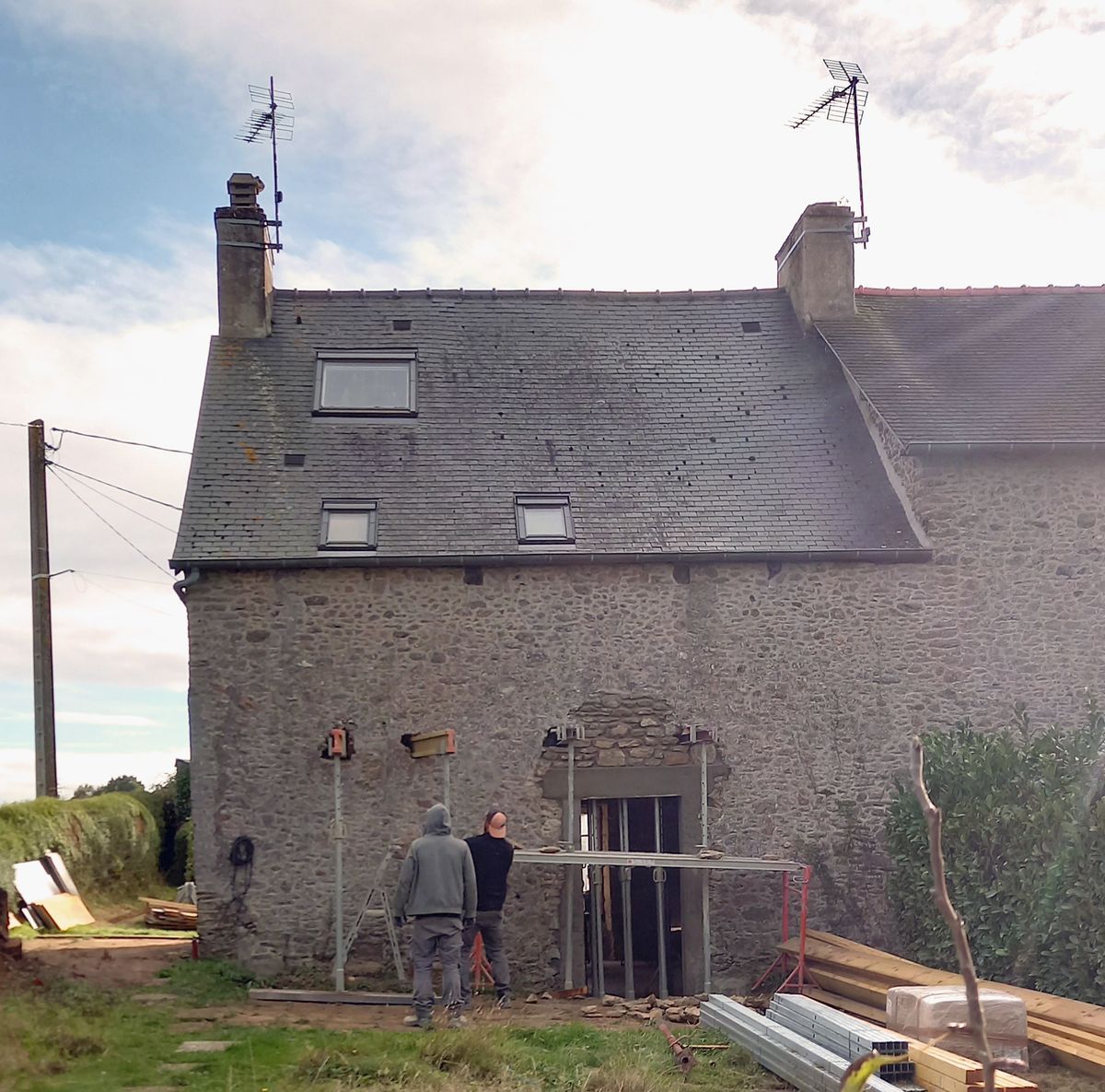 Perspective maison bois paille