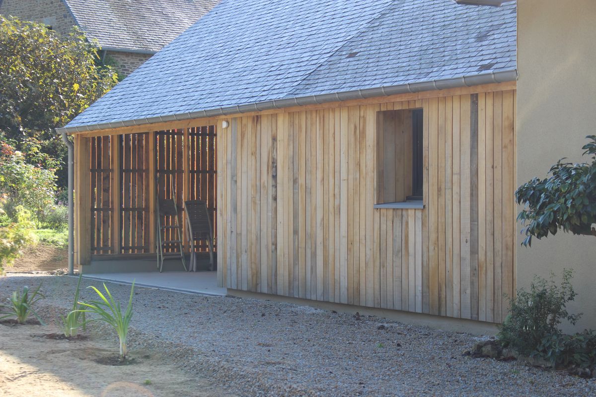 Perspective maison bois paille