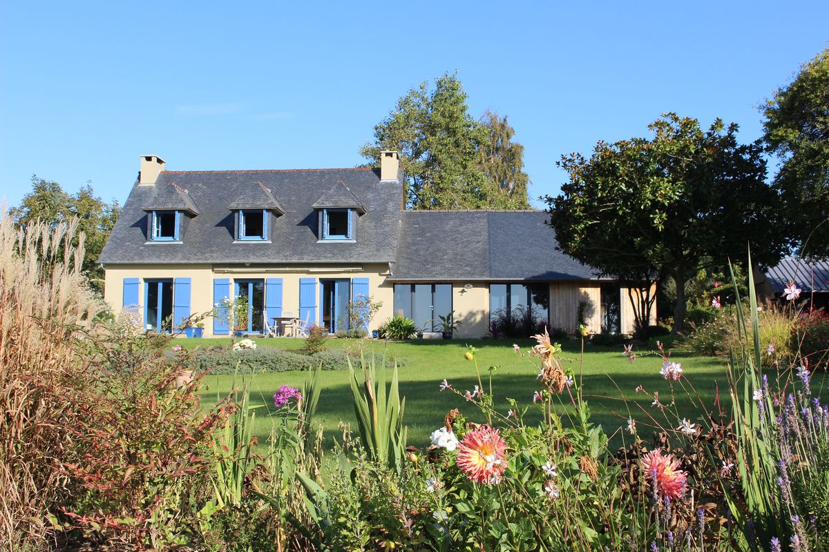 Perspective maison bois paille