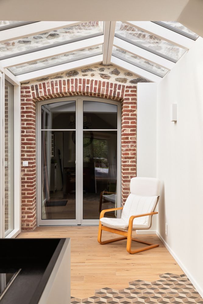 Coupe sur toiture végétalisée