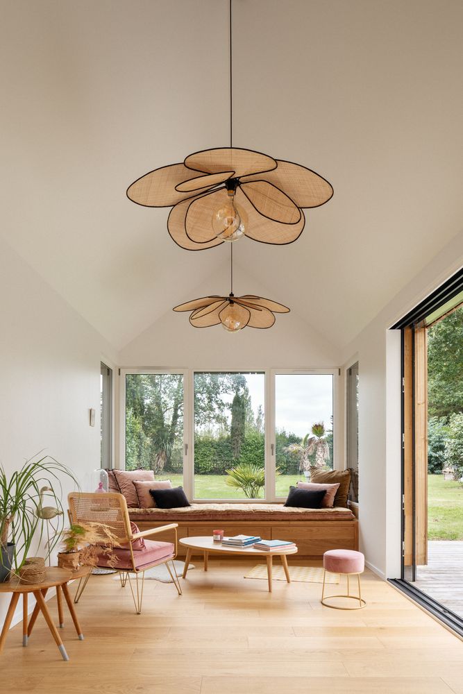 Coupe maison passive bois paille